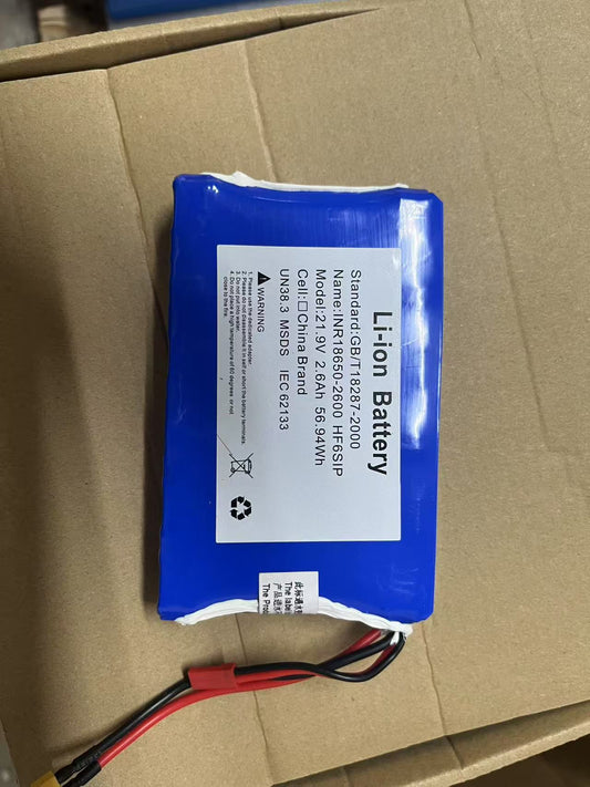 6S1P battery, 21.9~25.4V 2.6A, for C6 Kid Motorcycle