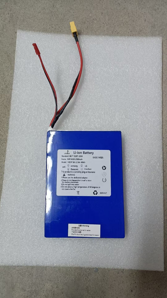 10S1P battery, 36V2.5A for H2E